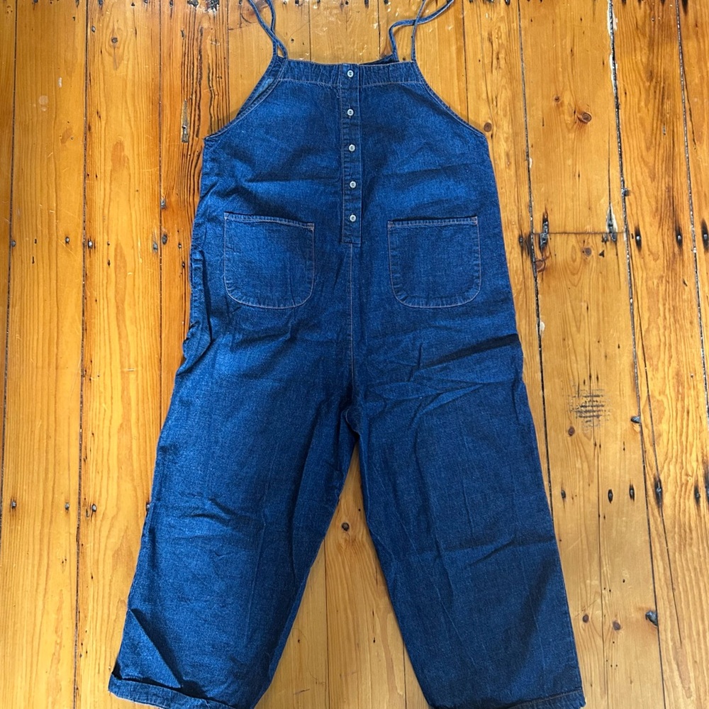 Denim Jumpsuit with Pockets